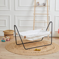 Beyaz Svava ahşap bebek hamak beşik – yeni doğan bebekler için konforlu uyku alanı
