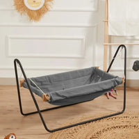 Ahşap Bebek Hamak Beşik - Gri